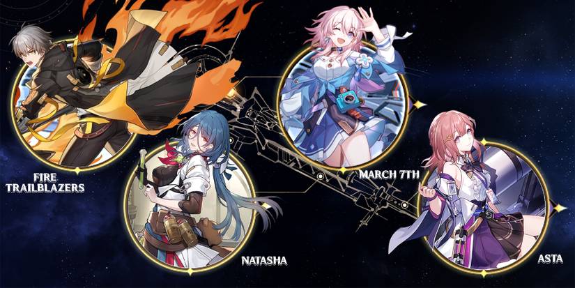 fire trailblazer natasha march 7th and asta in honkai star rail