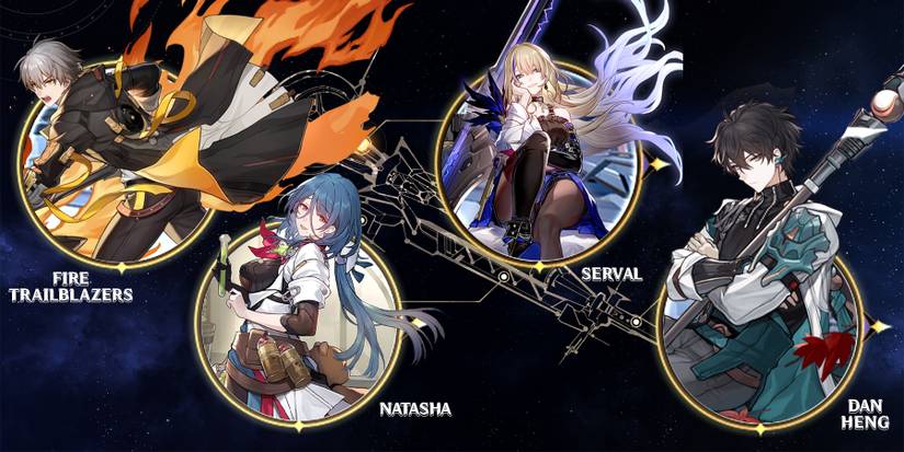 fire trailblazer natasha serval and dan heng in honkai star rail