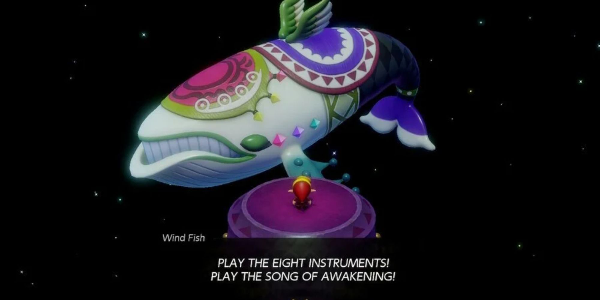 The Wind Fish speaking to Link in Link's Awakening HD