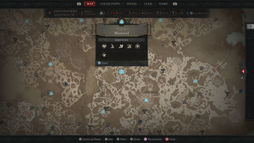 Icebound Geode Diablo 4 - All Waypoint Locations in Fractured Peaks