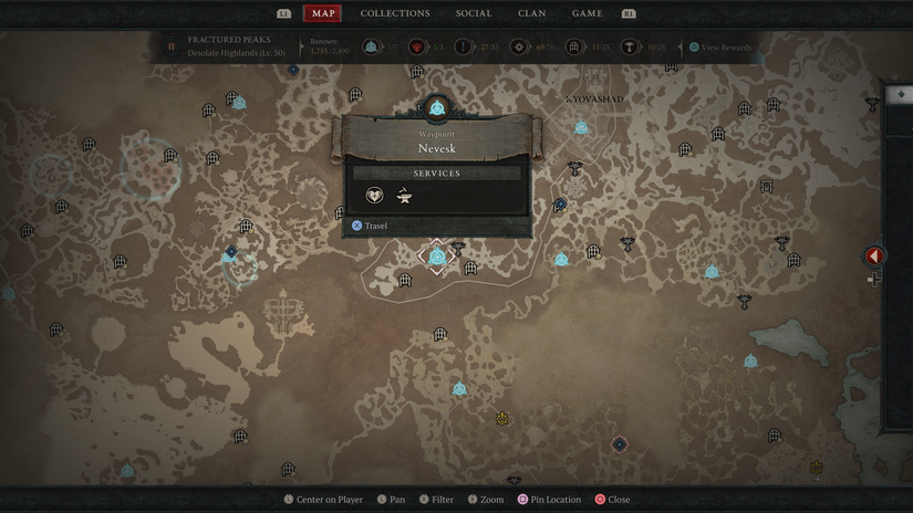 Fractured Peaks Waypoints in Diablo 4 Nevesk