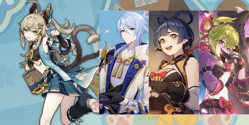 Genshin Impact - Kirara + Ayato + Xiangling + Kuki Shinobu