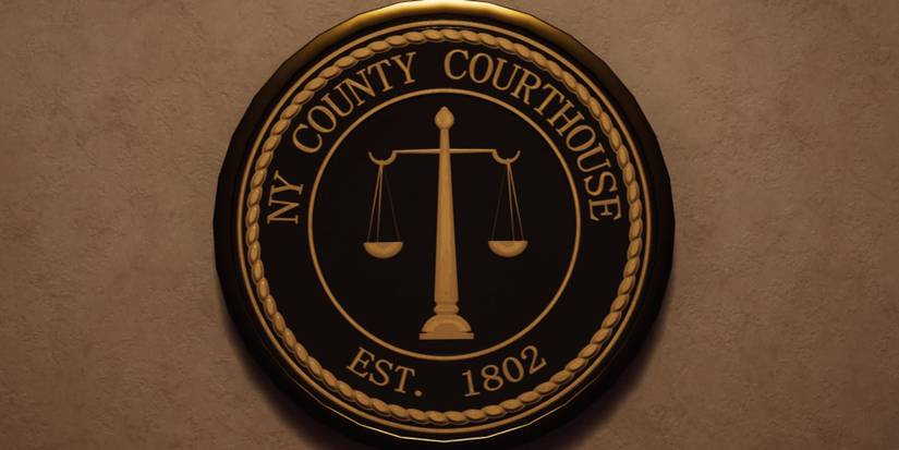 Ghostbusters Spirits Unleashed NY county courthouse logo