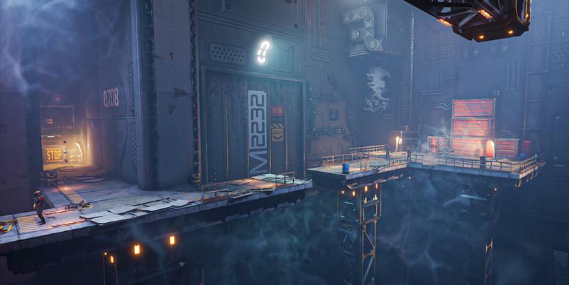 A metal landscape in Ghostrunner 