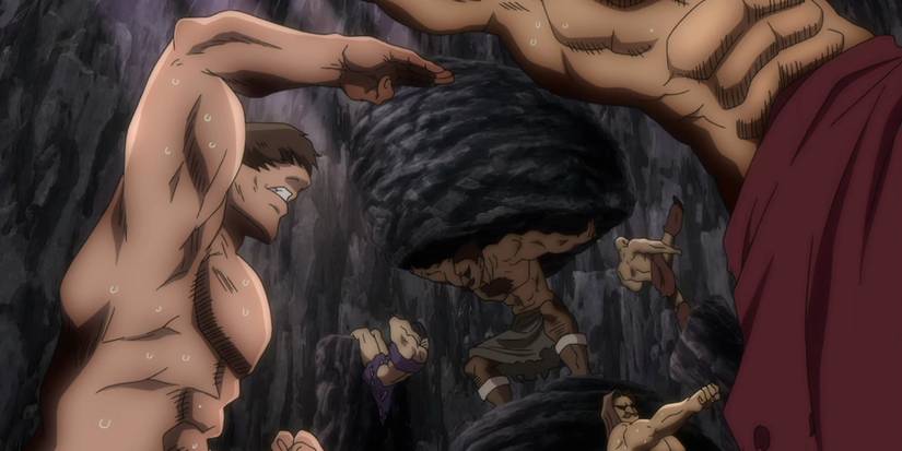 Giants fighting each other