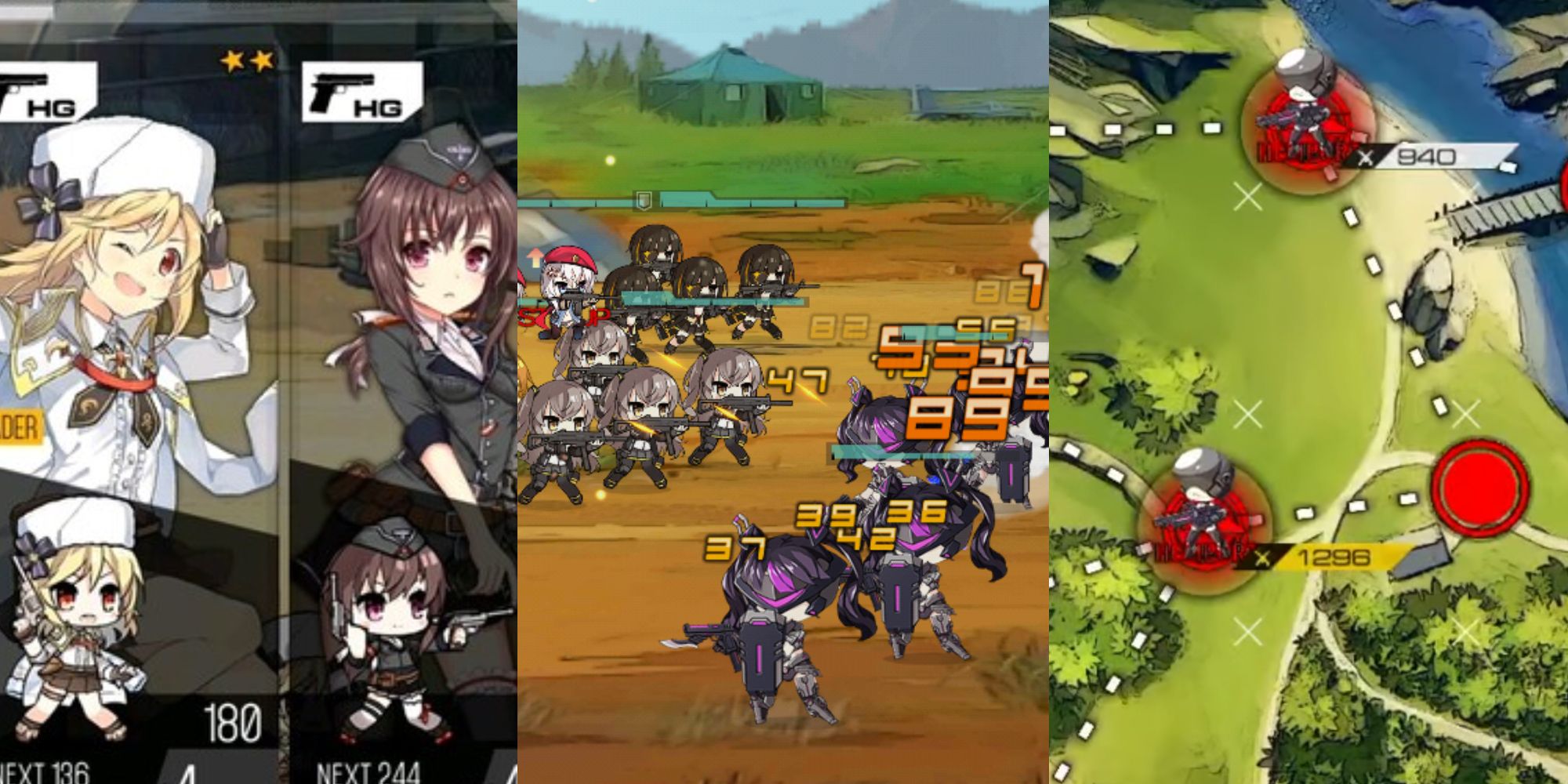 Screenshots of Girls Frontline's gameplay