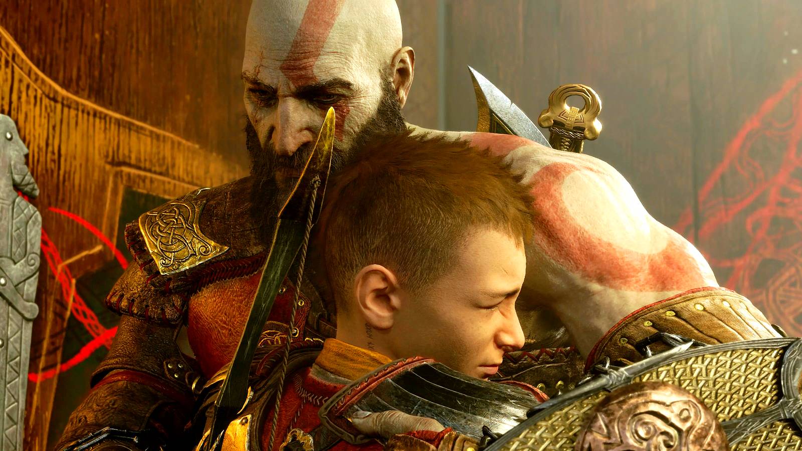 God-of-war-ragnarok-atreus-kratos-hug