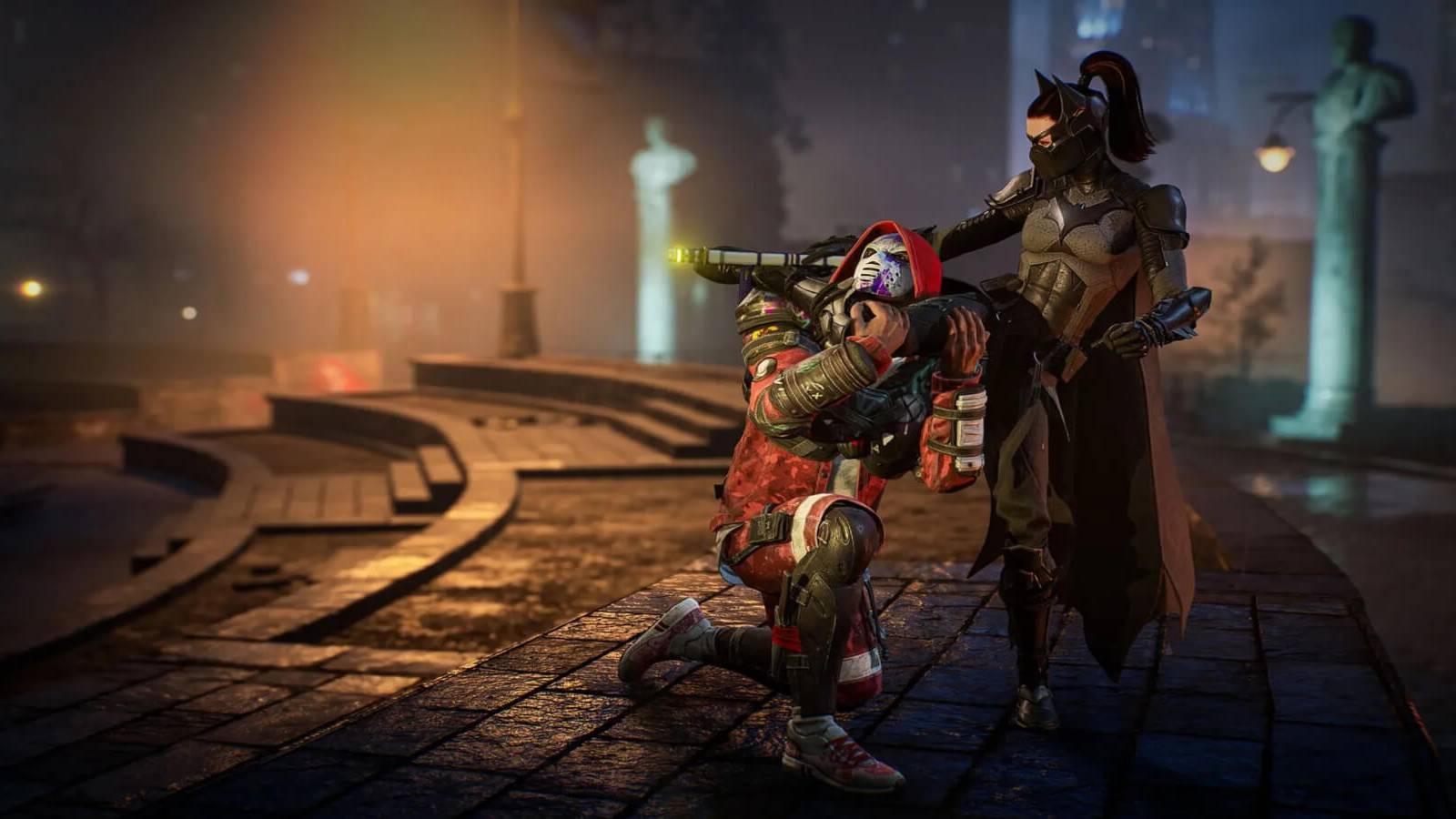 Batgirl interrogating enemy