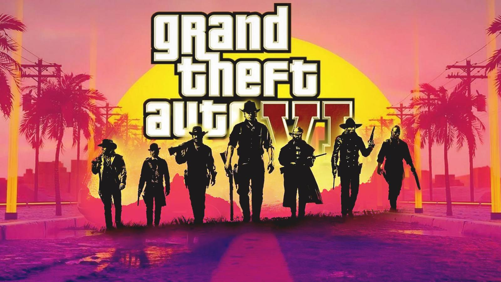 Grand Theft Auto GTA 6 illustration x Red Dead Redemption 2 gang artwork