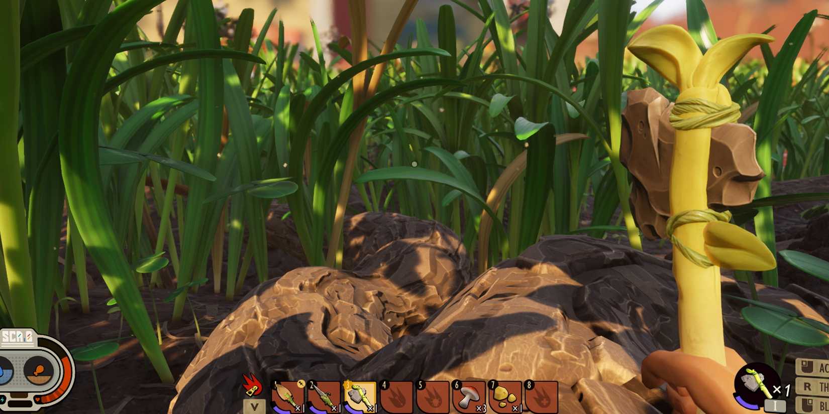 Grounded Chopping Damage