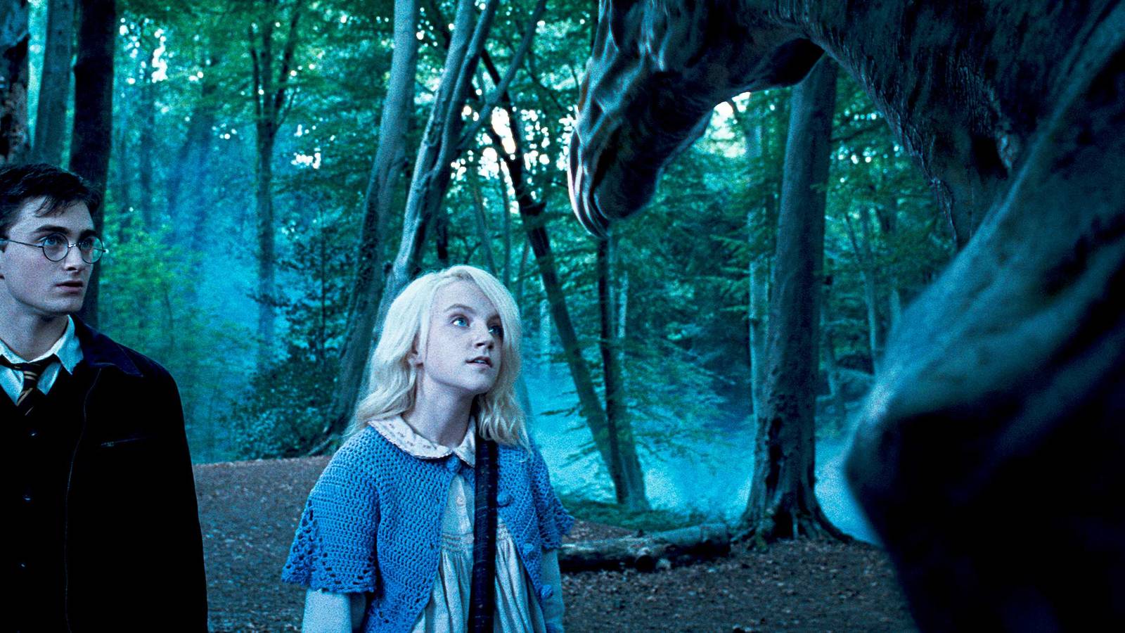 Harry Potter and Luna Lovegood with thesterals