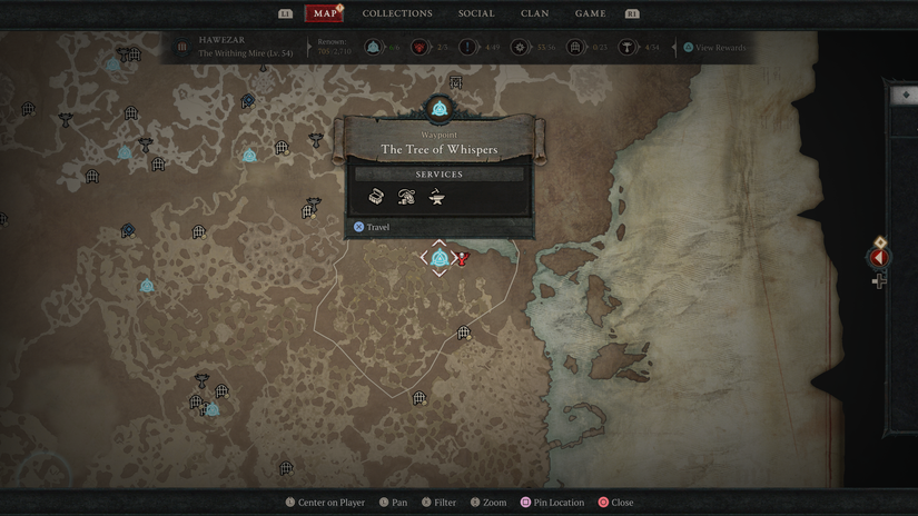 Hawezar Waypoints in Diablo 4 Trees of Whispers