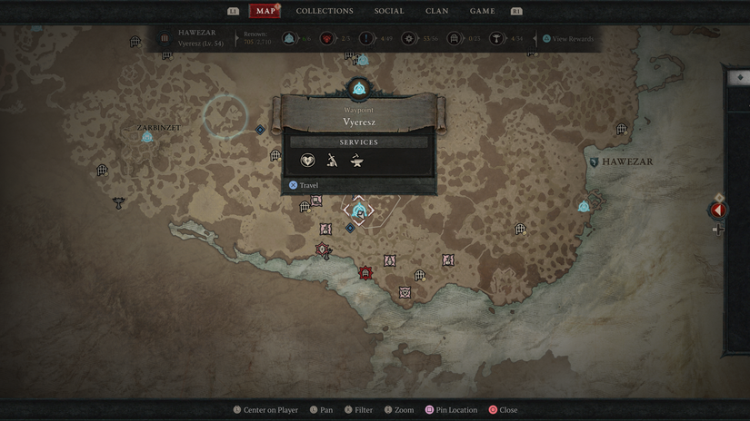 Hawezar Waypoints in Diablo 4 Vyeresz