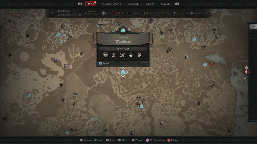 Hawezar Waypoints in Diablo 4 Wejinhani