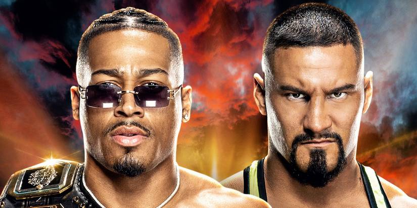 Carmelo Hayes and Bron Breakker NXT Battleground 2023 graphic for the NXT Championship