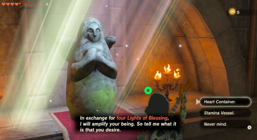 heart container stamina vessel statue zelda tears of the kingdom