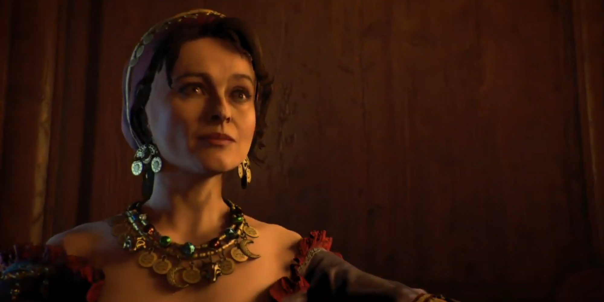 Helena Bohnam Carter as Madame Mirela in Call of Duty: Black Ops 4 Zombies DLC