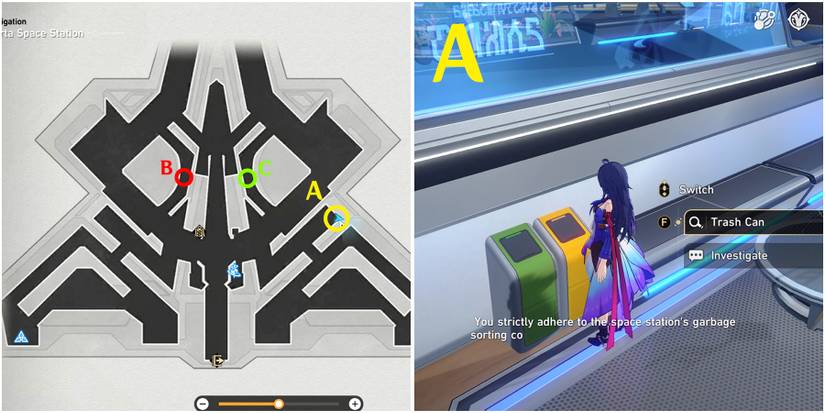 herta space station hidden quest 11 first location in honkai star rail