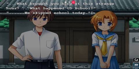 Best Horror Visual Novel Games for Mobile Higurashi When They Cry gameplay