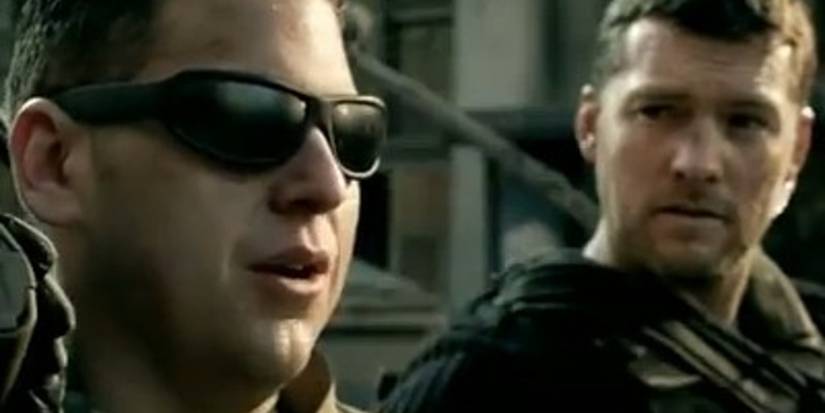 Jonah Hill and Sam Worthington in battle together