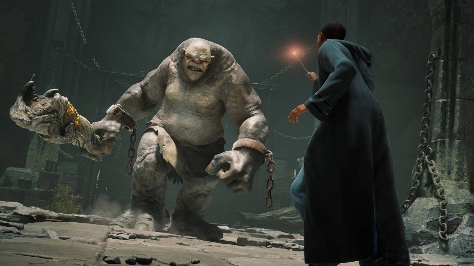 Hogwarts Legacy troll fight