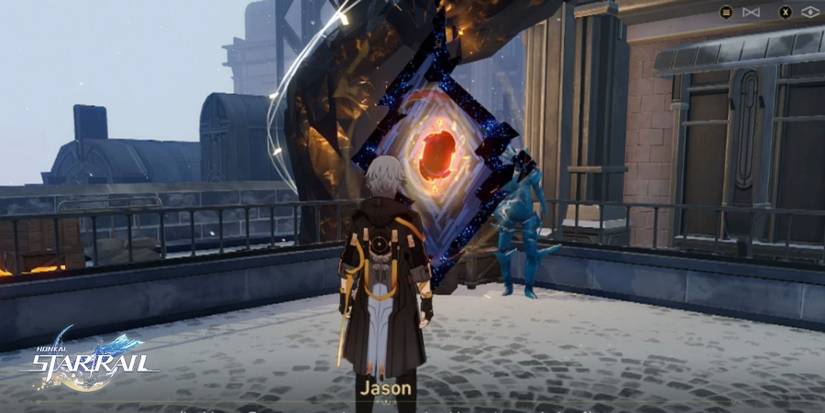 Honkai Star Rail Cavern Of Corrosion with a playable Character