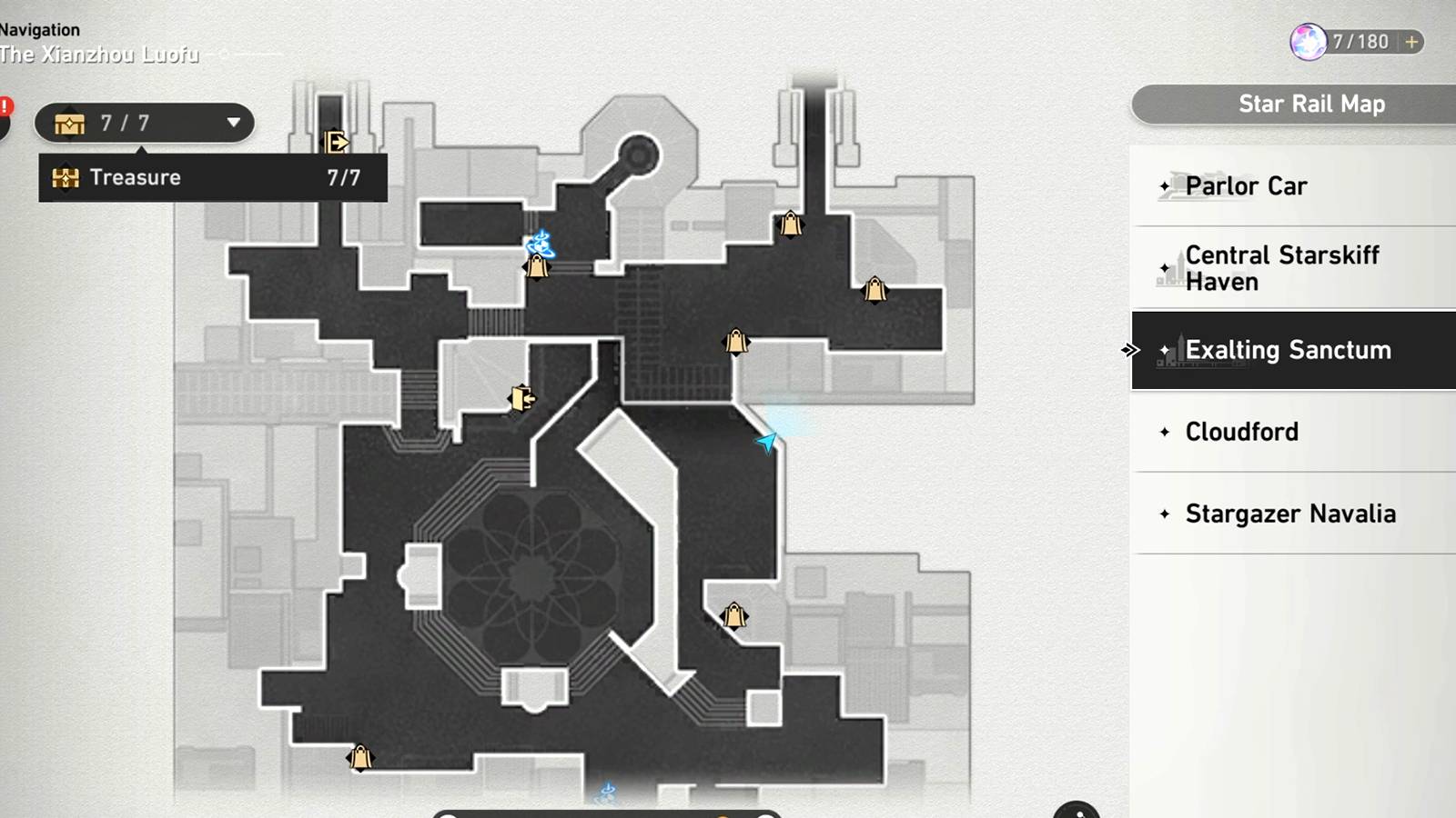 honkai star rail exalting sanctum treasures locations