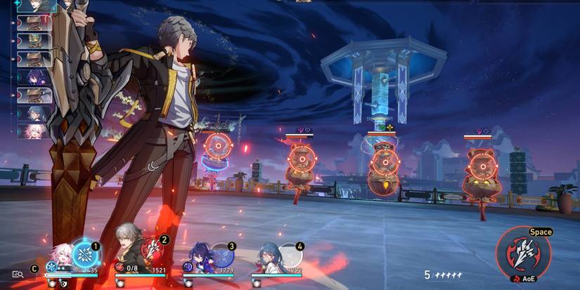 Fire Trailblazer preparing his ultimate in Honkai: Star Rail 