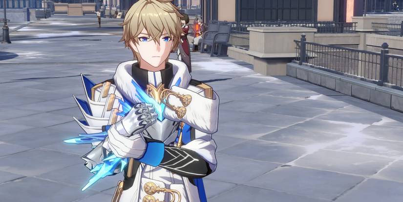 Gepard in the streets Belobog in Honkai Star Rail 