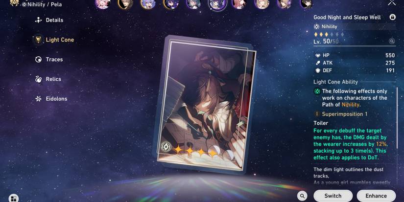 Good Night and Sleep Well Light Cone in Honkai: Star Rail 