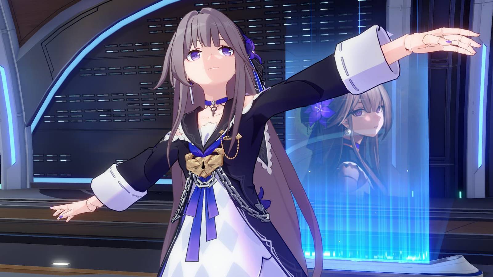 Herta in her office in Honkai: Star Rail