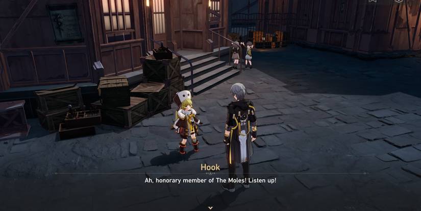 The intro part of the Hook's Treasure quest in Honkai: Star Rail