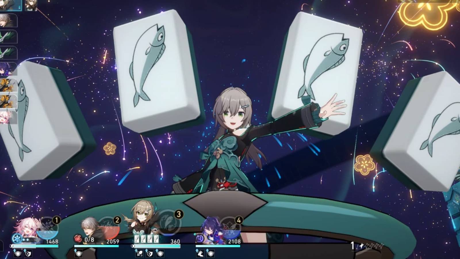 Qingque with four matching tiles in Honkai: Star Rail