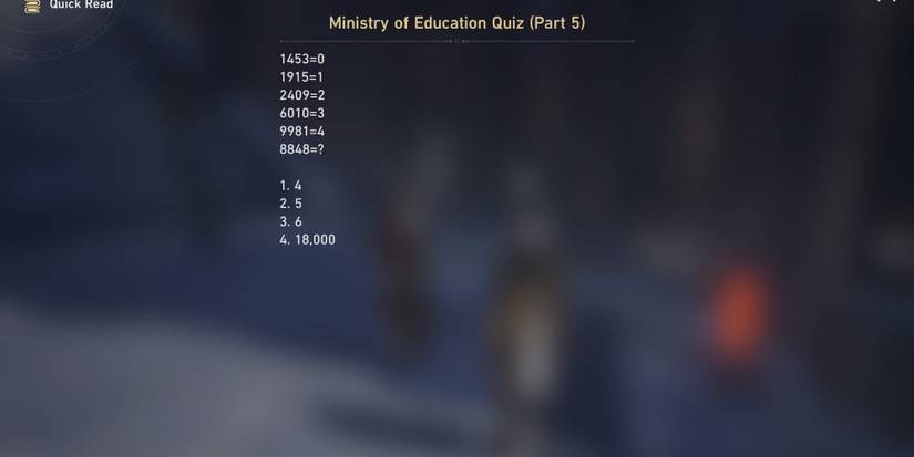 Ministry of Education Quiz Question in Honkai: Star Rail
