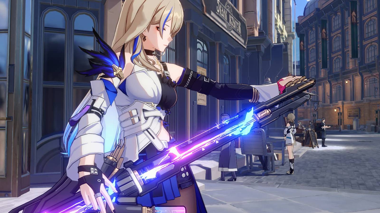 Serval tuning her guitar in Honkai Star Rail