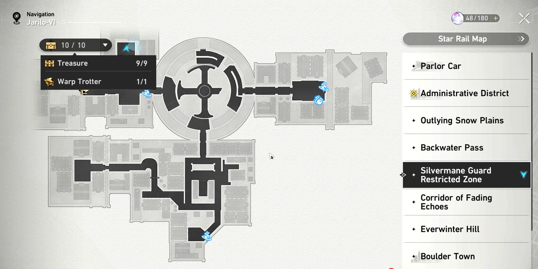 Honkai Star Rail Silvermane Guard Restricted Zone Interactive Map