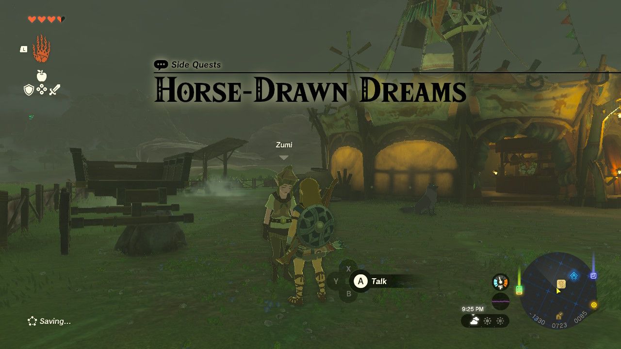 horse drawn dreams side quest zelda totk 