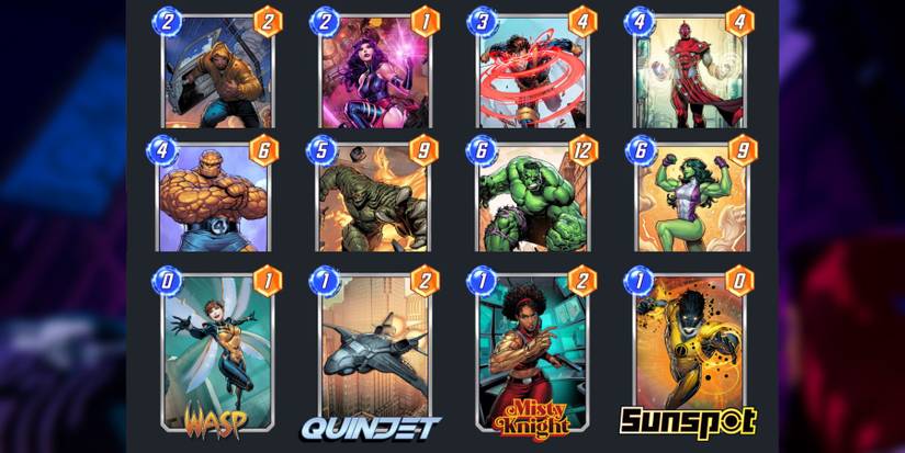 image showing the best high evolutionary deck in marvel snap.