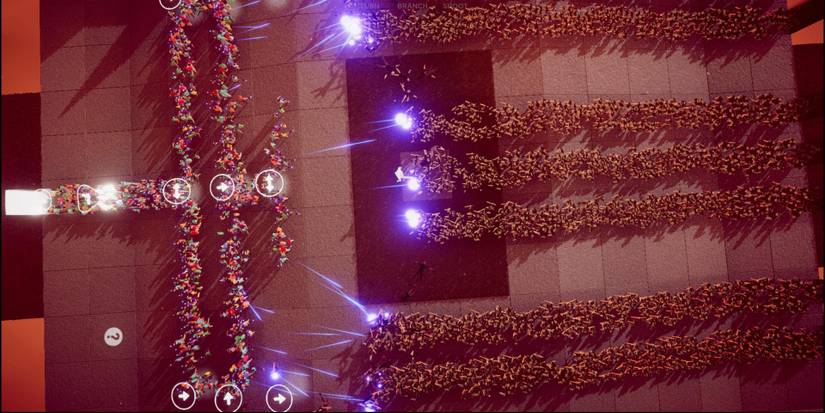 Humans shooting guns at hordes of Others in Humanity