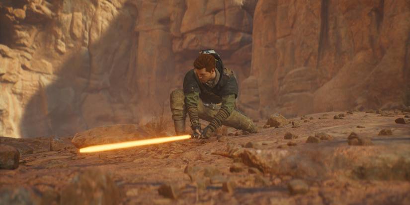 cal slamming his lightsaber down