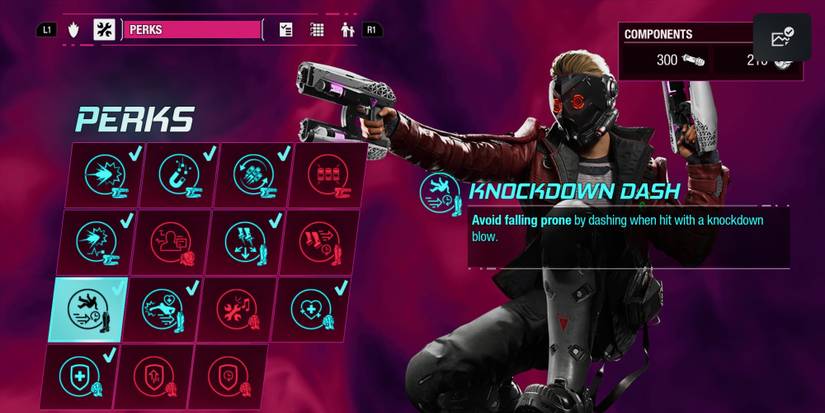 the knockdown dash perk on the perks screen