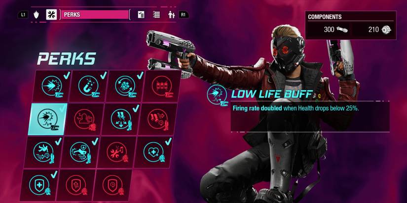 the low life buff perk on the perks screen