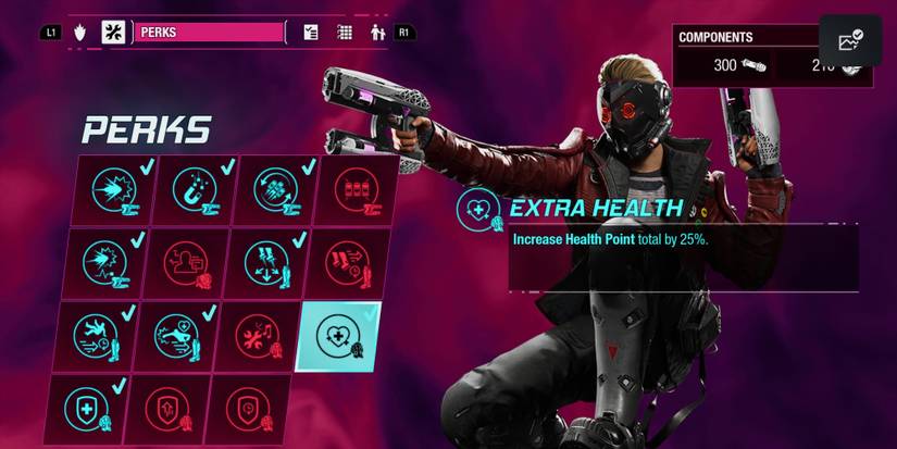 the extra health perk on the perks screen