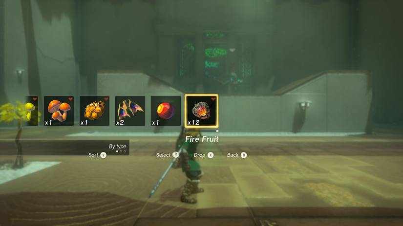 zelda tears of the kingdom quick select fire fruit