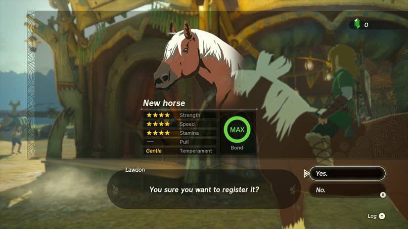 zelda tears of the kingdom register horse