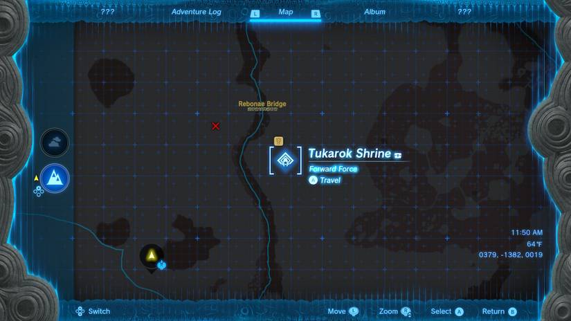 zelda tears of the kingdom tukarok shrine location