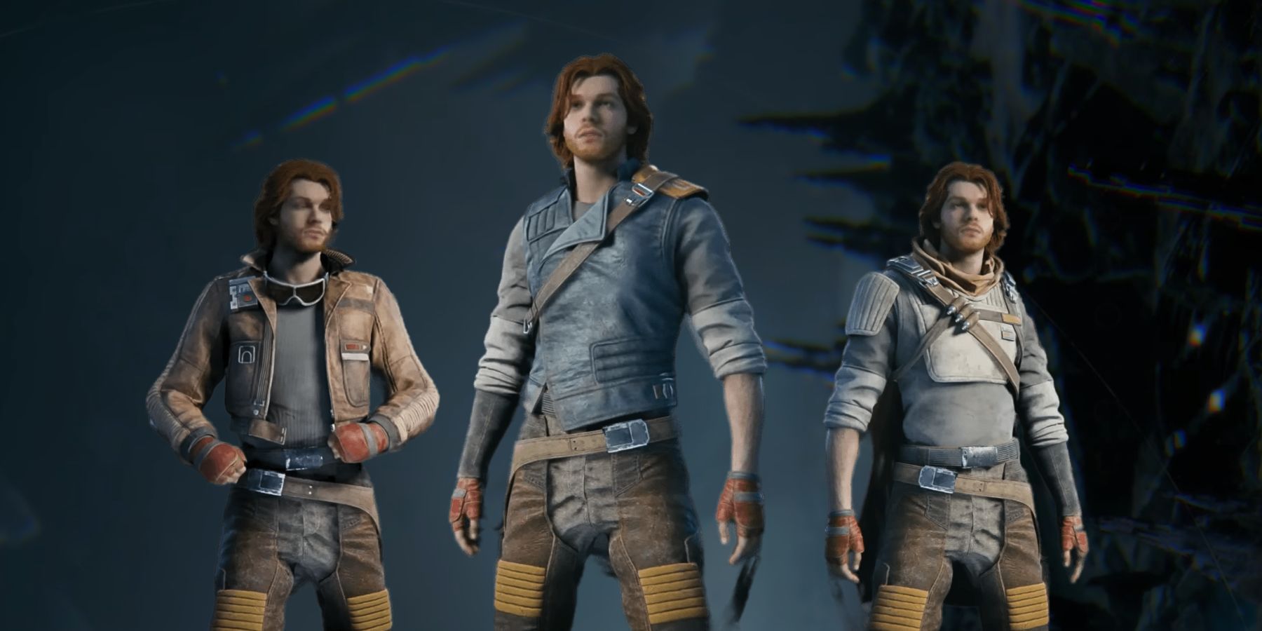 image showing three popular jackets in star wars jedi survivor.
