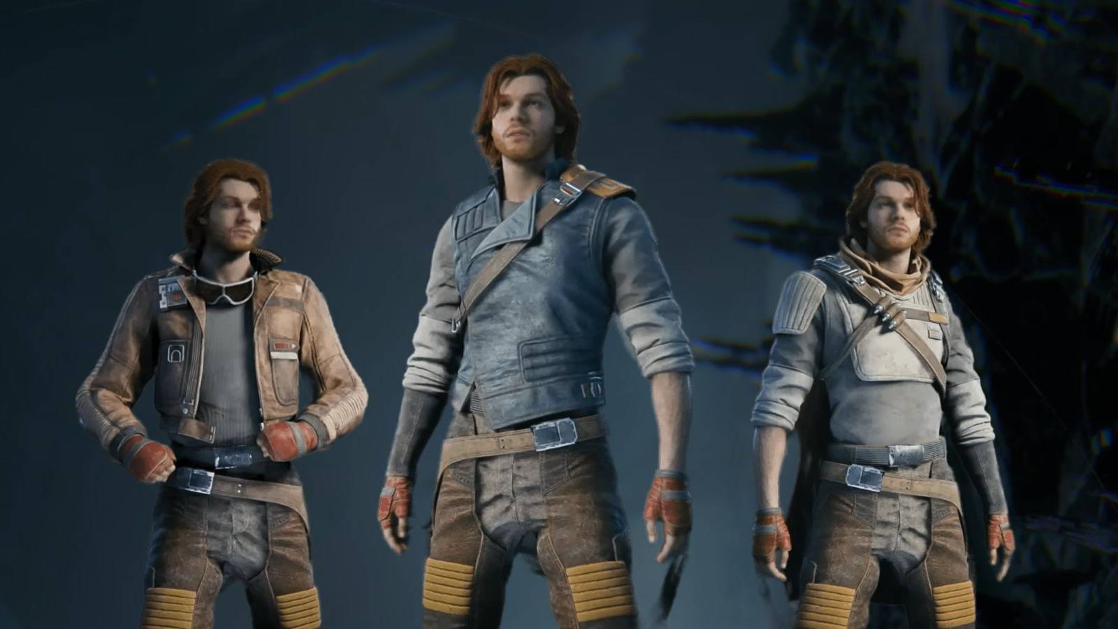 image showing three popular jackets in star wars jedi survivor.