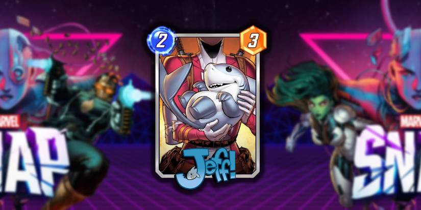 image showing jeff the baby land shark card in marvel snap.