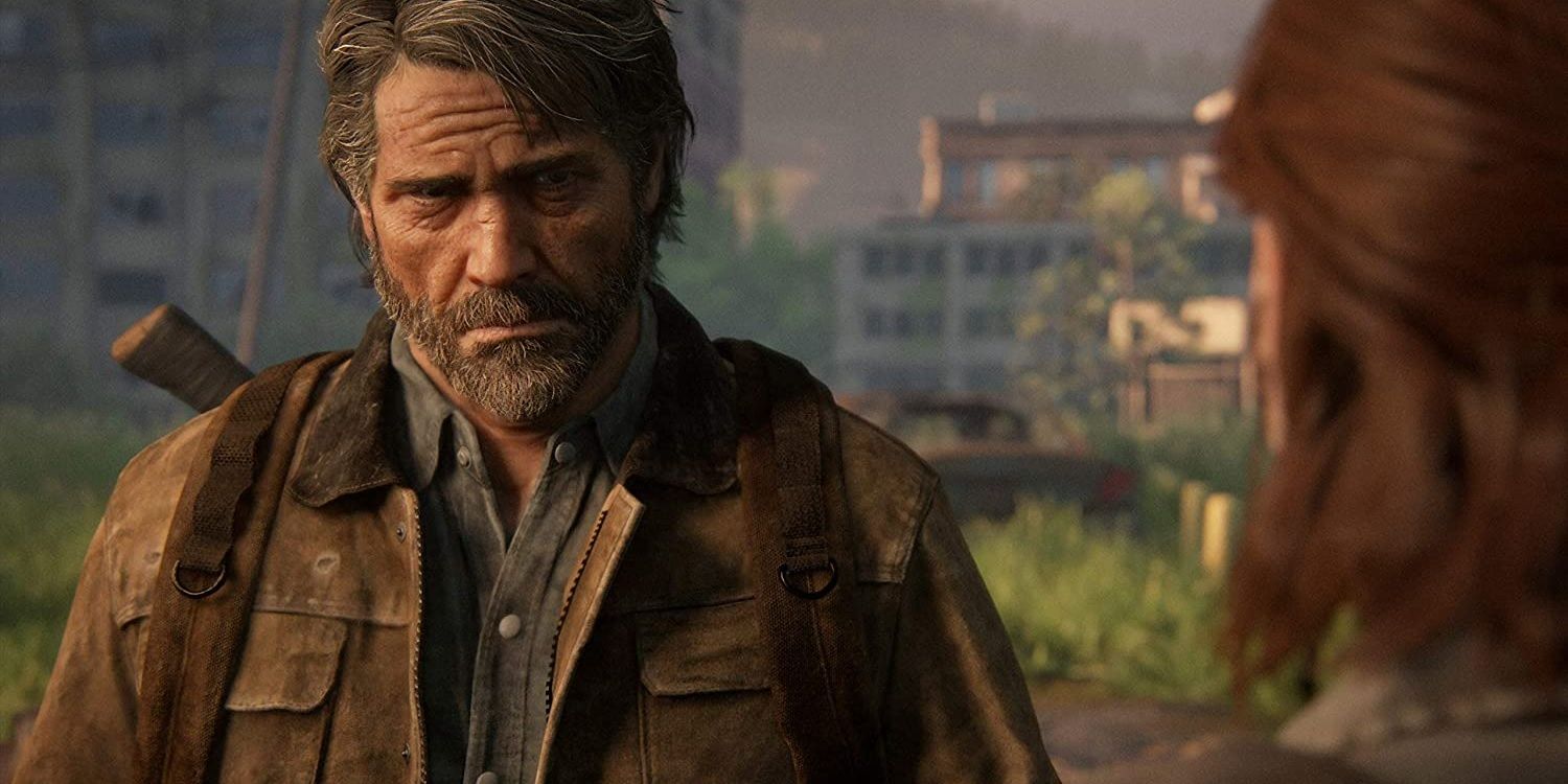 Joel and Ellie in a flashback in The Last of Us Part II